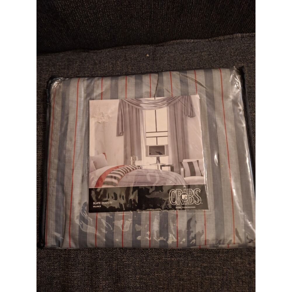 MTV Cribs Home Furnishings Slate Drapery Valance 2005 New in original packaging